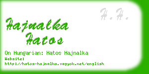 hajnalka hatos business card